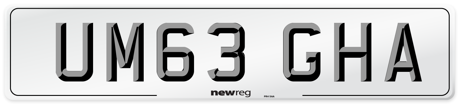 UM63 GHA Number Plate from New Reg